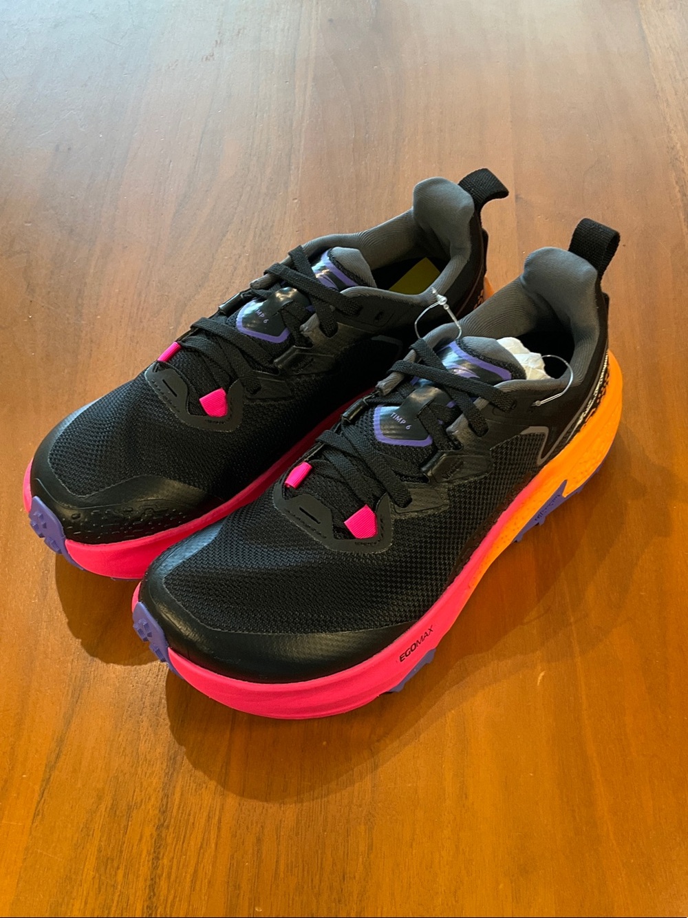Timp 6 Altra Women's Black Trainers with Pink, Orange & Purple Accents sample